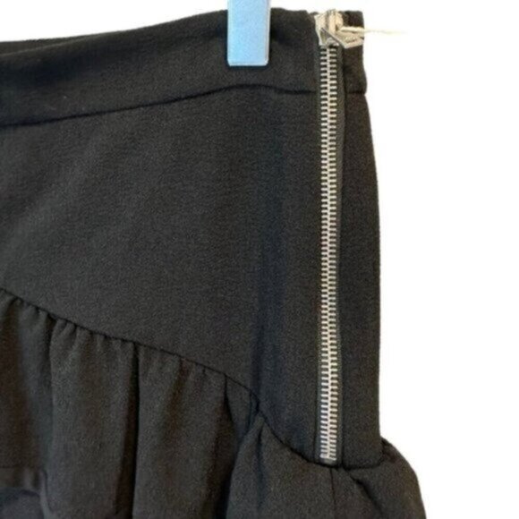 NWT I.R.O. | Mica Black Ruffle Layerd Mini Skirt Size Medium - Picture 7 of 12